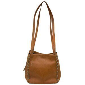 SAINT LAURENT Yves Leather Shoulder Bag Brown